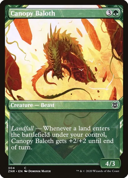 Canopy Baloth, Magic card ZNR 304 — Zendikar Rising set