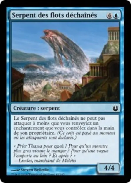 Serpent des flots déchaînés, carte Magic BNG 41 — extension Créations divines