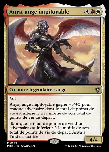 Anya, ange impitoyable, carte Magic MKC 199 — extension Murders at Karlov Manor Commander