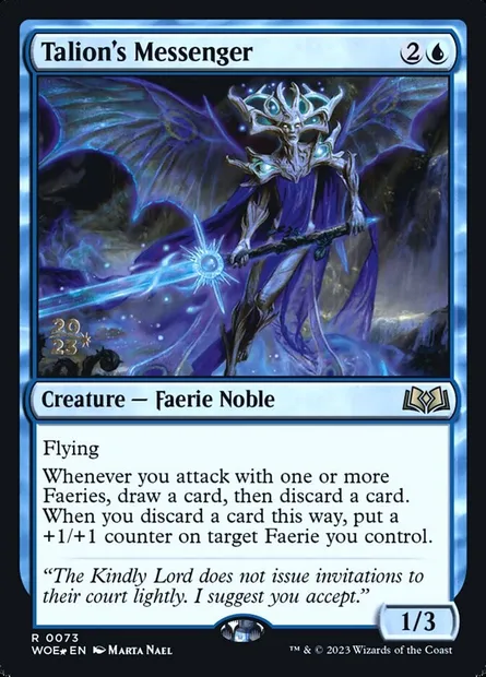 Talion's Messenger, Magic card PWOE 73s — Wilds of Eldraine Promos set