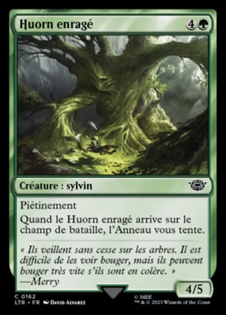 Huorn enragé, carte Magic LTR 162 — extension Le Seigneur des Anneaux : chroniques de la Terre du Milieu