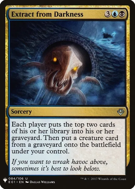 Extract from Darkness, Magic card PLST E01-84 — The List set