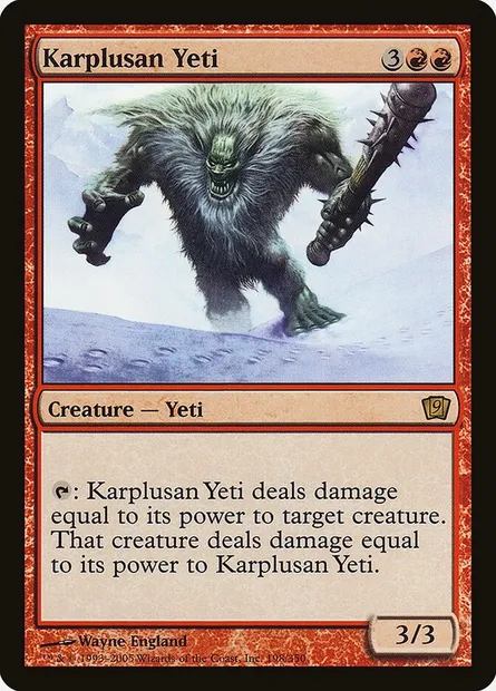 Karplusan Yeti, Magic card 9ED 198★ — Ninth Edition set