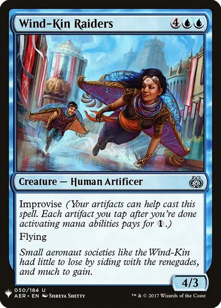 Wind-Kin Raiders, Magic card PLST AER-50 — The List set