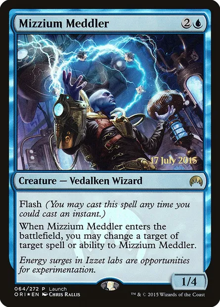 Mizzium Meddler, Magic card PORI 64 — Magic Origins Promos set