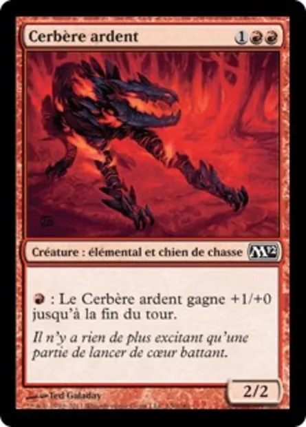 Cerbère ardent, carte Magic M12 130 — extension Magic 2012