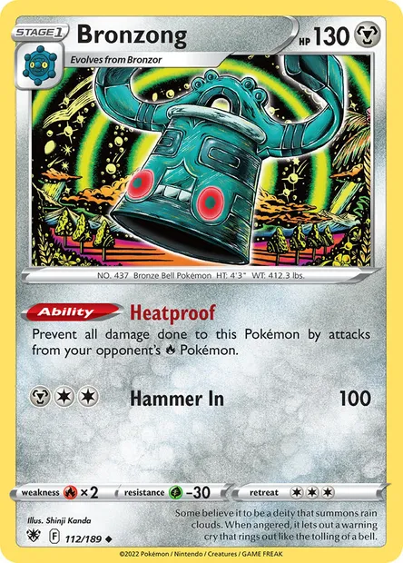Bronzong, Pokémon card ASR 112 — Astral Radiance set