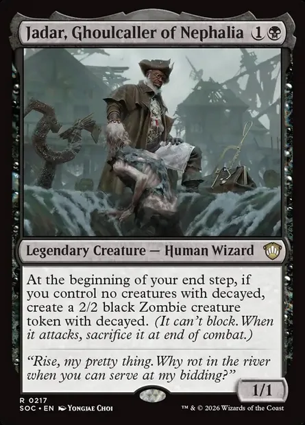 Jadar, Ghoulcaller of Nephalia, Magic card SOC 217 — Secrets of Strixhaven Commander set