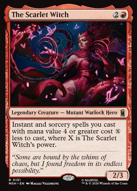 The Scarlet Witch, Magic card MSH 151 — Marvel Super Heroes set