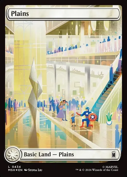 Plains, Magic card MSH 434 — Marvel Super Heroes set