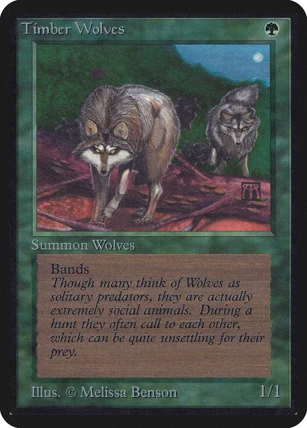 Timber Wolves, Magic card LEA 219 — Limited Edition Alpha set