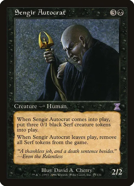 Sengir Autocrat, Magic card TSB 45 — Time Spiral Timeshifted set