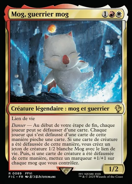 Mog, guerrier mog, carte Magic FIC 89 — extension Final Fantasy Commander