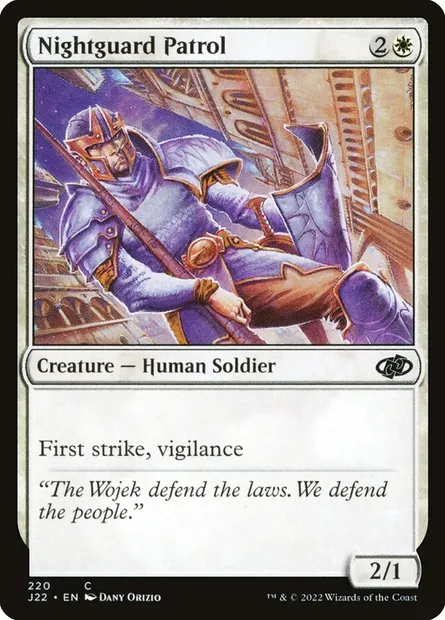 Nightguard Patrol, Magic card J22 220 — Jumpstart 2022 set