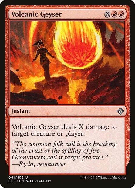 Volcanic Geyser, Magic card E01 61 — Archenemy: Nicol Bolas set