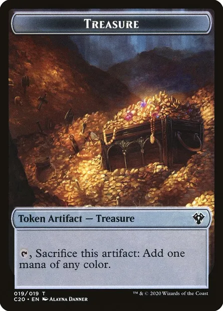 Treasure, carte Magic TC20 19 — extension Commander 2020 Tokens