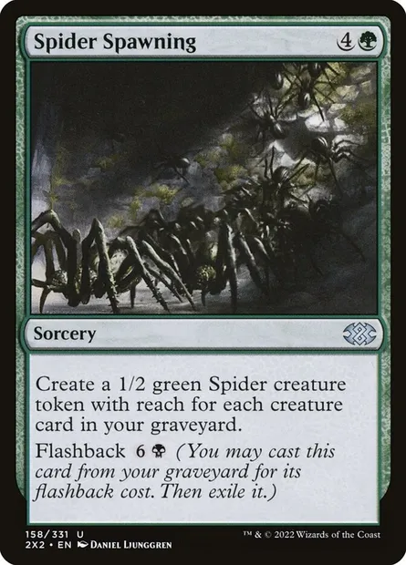 Spider Spawning, Magic card 2X2 158 — Double Masters 2022 set