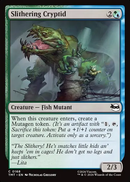 Slithering Cryptid, Magic card TMT 168 — Teenage Mutant Ninja Turtles set