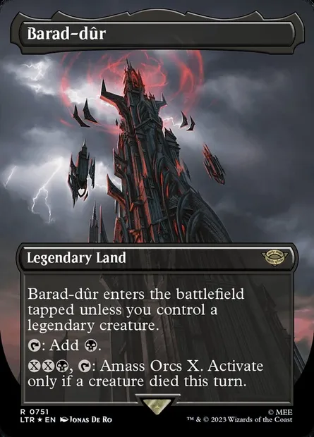 Barad-dûr, Magic card LTR 751 — The Lord of the Rings: Tales of Middle-earth set