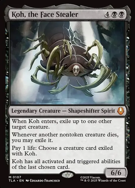 Koh, the Face Stealer, Magic card TLA 107 — Avatar: The Last Airbender set