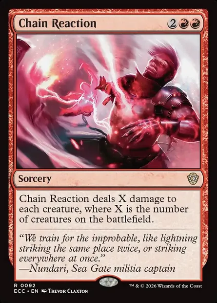 Chain Reaction, Magic card ECC 92 — Lorwyn Eclipsed Commander set