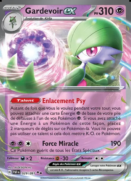 Gardevoir-ex, carte Pokémon PAF 029 — extension Destinées de Paldea