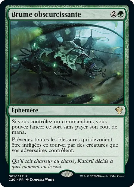 Brume obscurcissante, carte Magic C20 61 — extension Commander 2020