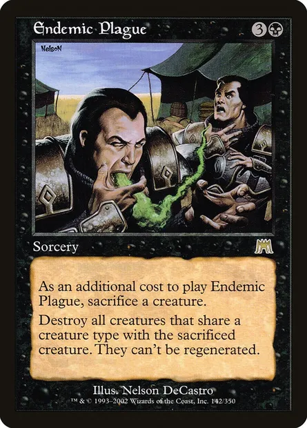 Peste endémique, carte Magic ONS 142 — extension Carnage