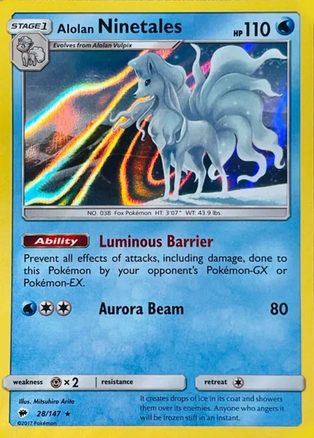 Alolan Ninetales, Pokémon card TDX 028 — Theme Deck & Blisters Exclusives set