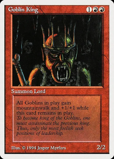 Goblin King, Magic card SUM 155 — Summer Magic / Edgar set