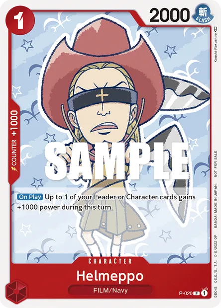 Helmeppo, One Piece card P-020 — Promotion card set