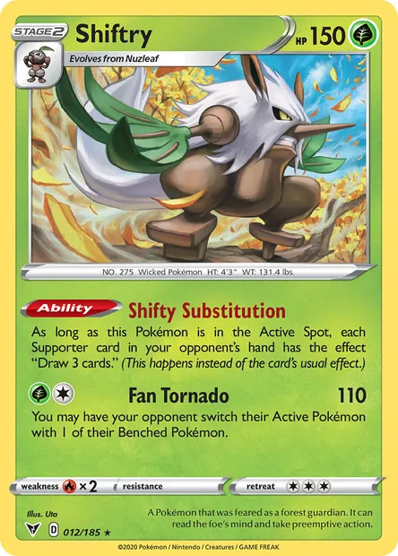 Shiftry, Pokémon card VIV 12 — Vivid Voltage set