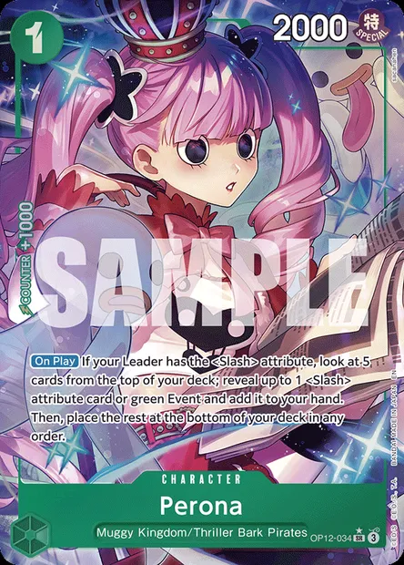 Perona, One Piece card OP12-034 — LEGACY OF THE MASTER set