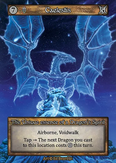 Caelestis, carte Sorcery DRG 003 — extension Dragonlord