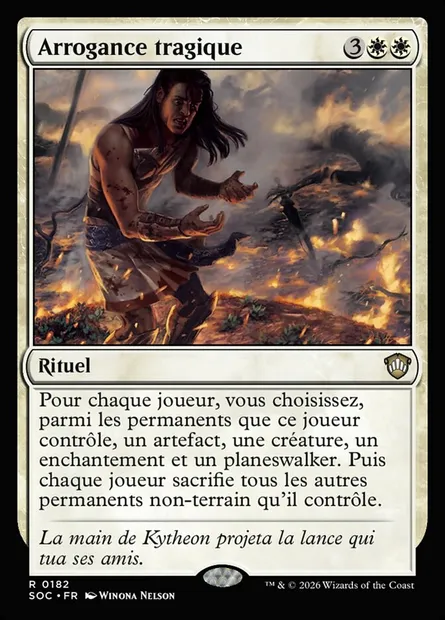 Arrogance tragique, carte Magic SOC 182 — extension Secrets of Strixhaven Commander