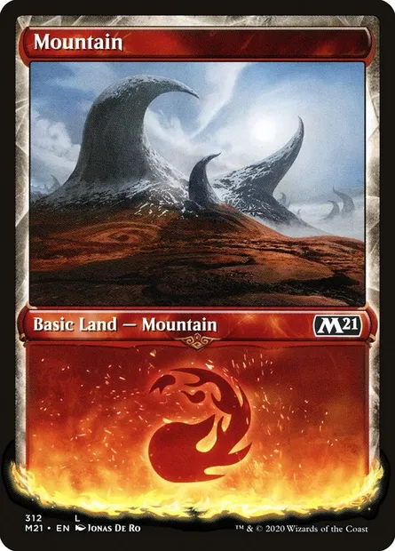 Mountain, Magic card M21 312 — Core Set 2021 set