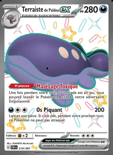 Terraiste de Paldea-ex, carte Pokémon PAF 219 — extension Destinées de Paldea