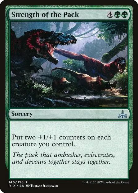 Strength of the Pack, Magic card RIX 145 — Rivals of Ixalan set