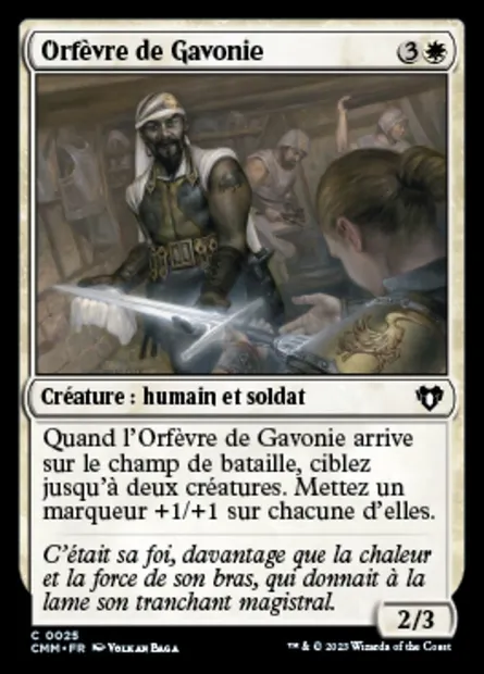 Orfèvre de Gavonie, carte Magic CMM 25 — extension Commander Masters