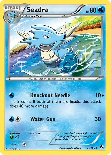 Seadra, Pokémon card PRC 31 — Primal Clash set