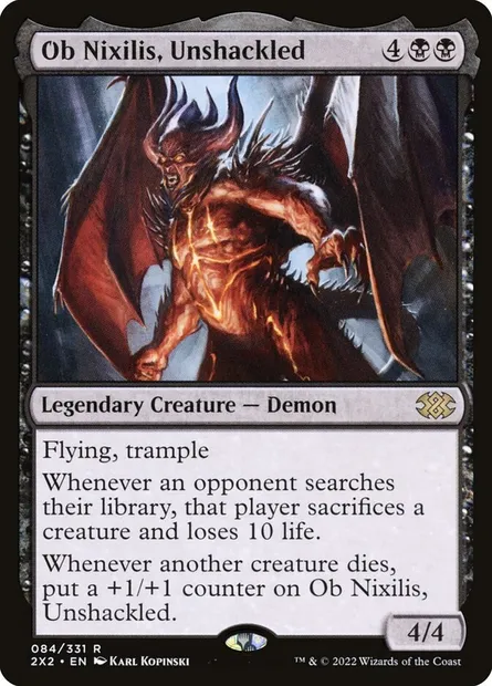 Ob Nixilis, Unshackled, Magic card 2X2 84 — Double Masters 2022 set
