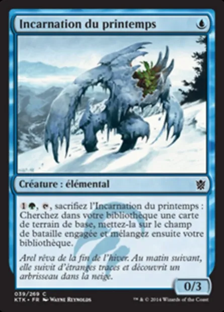 Incarnation du printemps, carte Magic KTK 39 — extension Les Khans de Tarkir