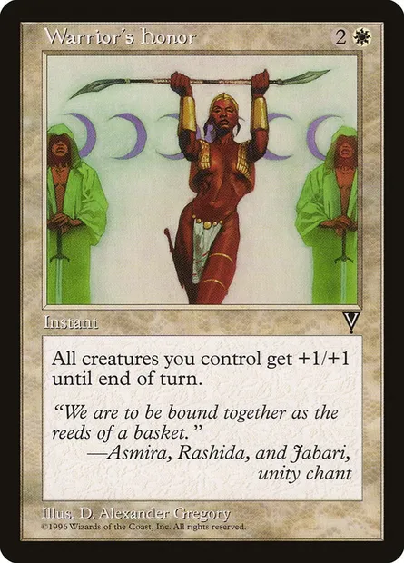 Warrior's Honor, Magic card VIS 24 — Visions set