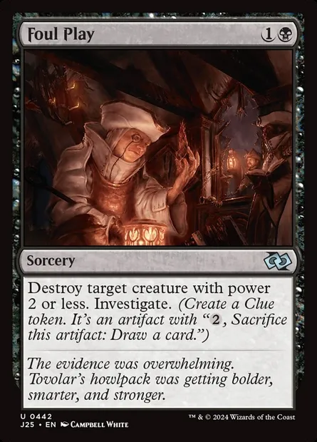 Foul Play, Magic card J25 442 — Foundations Jumpstart set