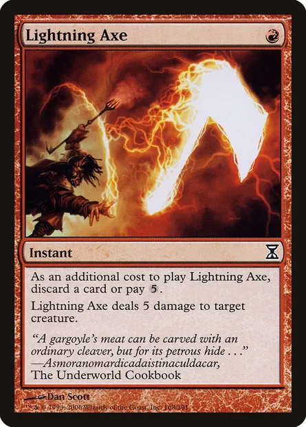 Lightning Axe, Magic card TSP 168 — Time Spiral set