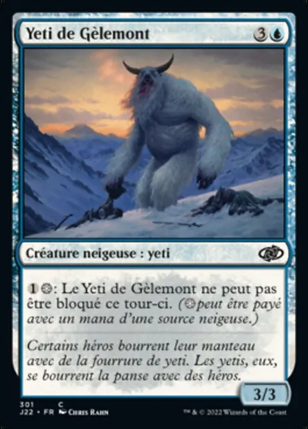 Yeti de Gèlemont, carte Magic J22 301 — extension Jumpstart 2022