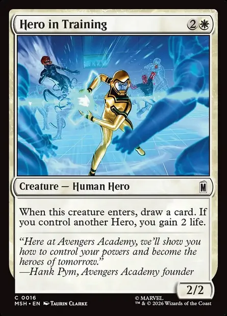 Hero in Training, Magic card MSH 16 — Marvel Super Heroes set