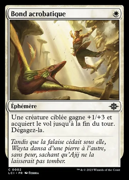 Bond acrobatique, carte Magic LCI 2 — extension The Lost Caverns of Ixalan