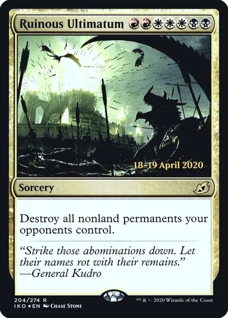 Ruinous Ultimatum, Magic card PIKO 204s — Ikoria: Lair of Behemoths Promos set