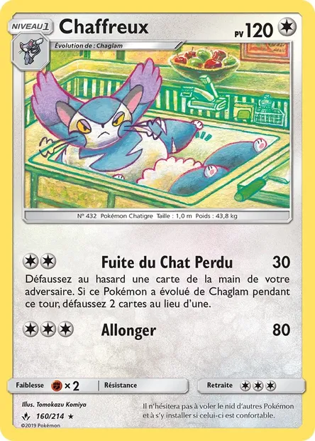 Chaffreux, carte Pokémon UNB 160 — extension Alliance Infaillible